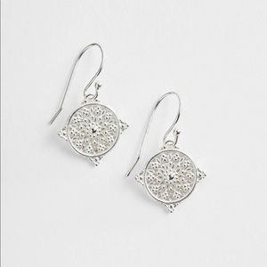 J Jill Sterling Silver Medallion Drop Earrings
